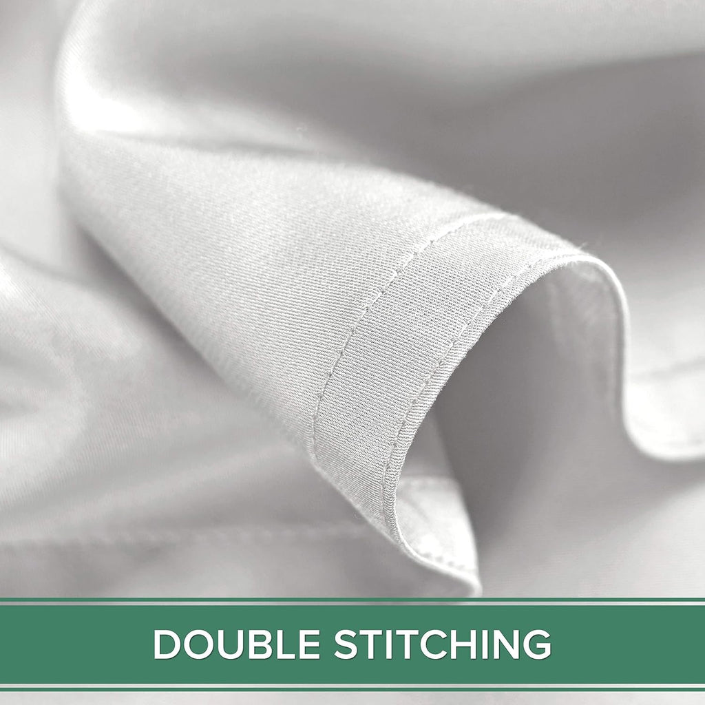 Pure Bamboo King Sheet Set White | 100% Organic Bamboo Viscose Cooling Sheets | Ultra Soft Hotel Luxury Bedding