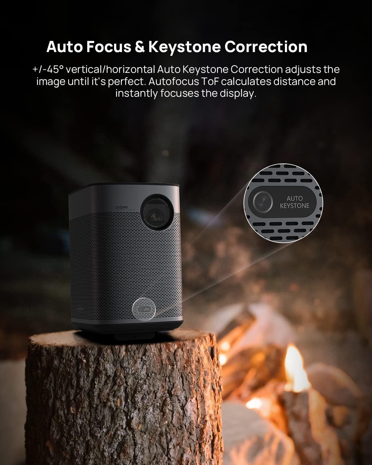 XGIMI Halo+ 1080P Portable Projector | 700 ISO Lumens Smart Projector with Harman Kardon Speakers