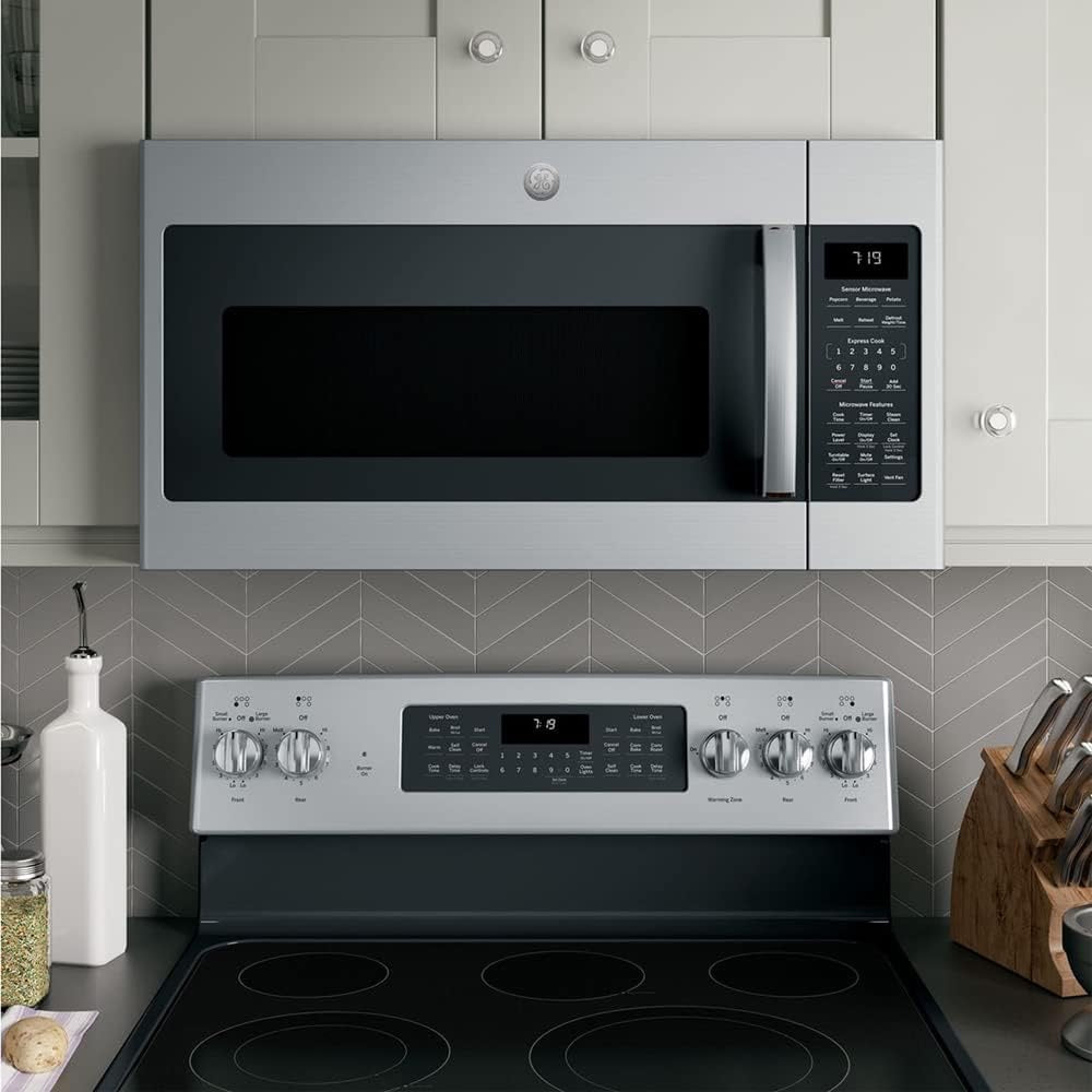 GE Countertop Microwave Oven, 1200-Watt, 2.0 Cu. Ft. | Stainless Steel