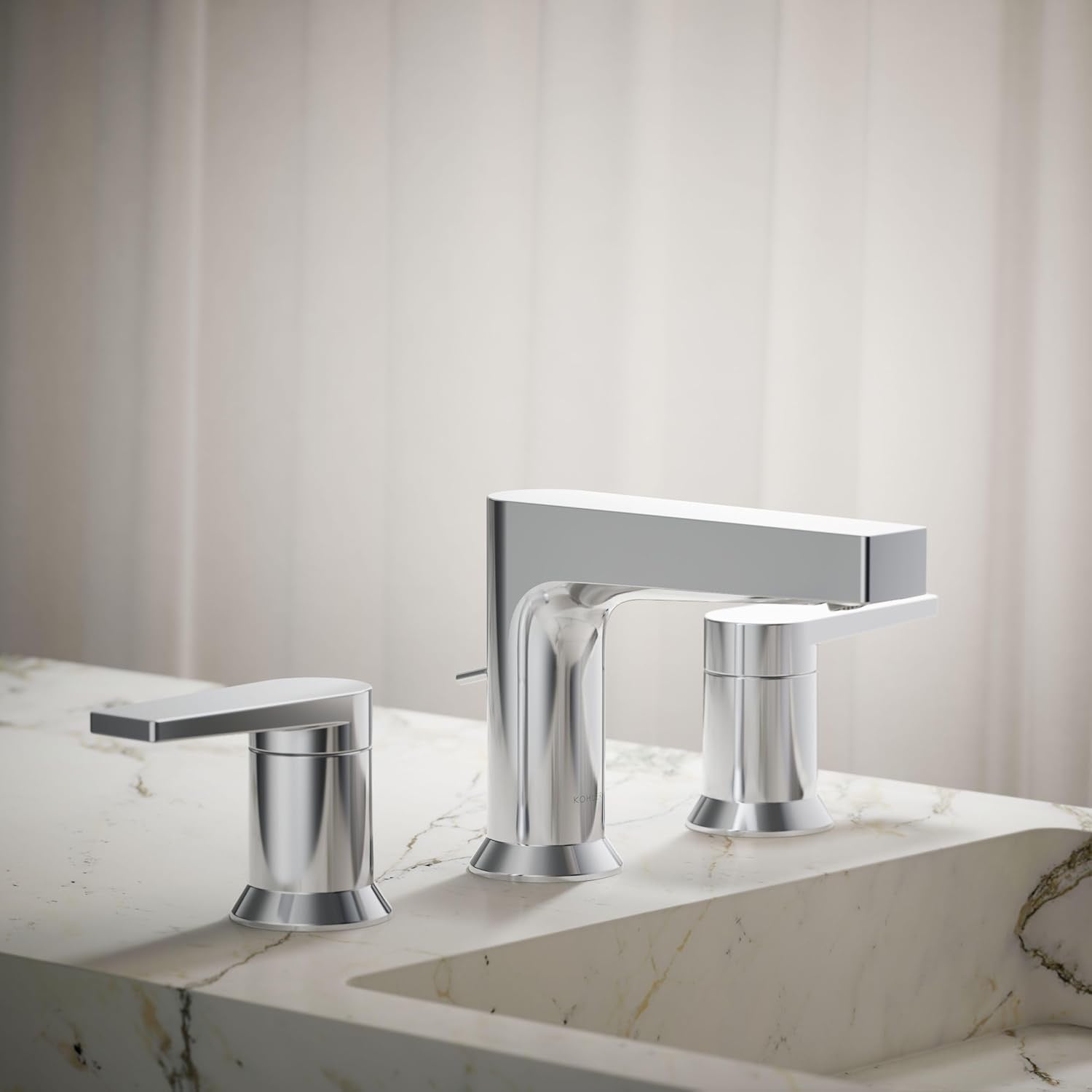 Kohler Taut® 8" Widespread Bathroom Faucet | Polished Chrome 1.2 GPM