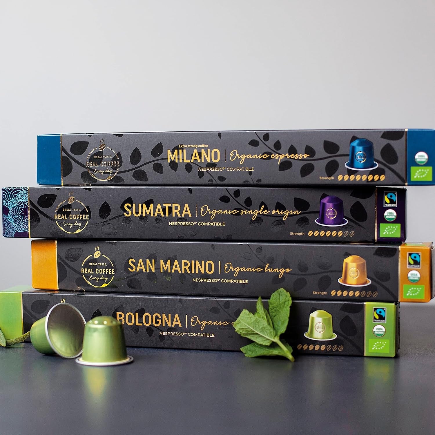 Nespresso Compatible Mixed Variety Coffee Pods (100 Count) | Italian Aluminum Capsules