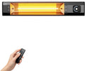 34” Wall-Mounted Electric Patio Heater | 1500W Infrared Outdoor Heater with Motion Sensor & Remote