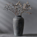 Large Ceramic Rustic Vase (11”) | Minimalist Farmhouse Decorative Vase, Bronze Finish
