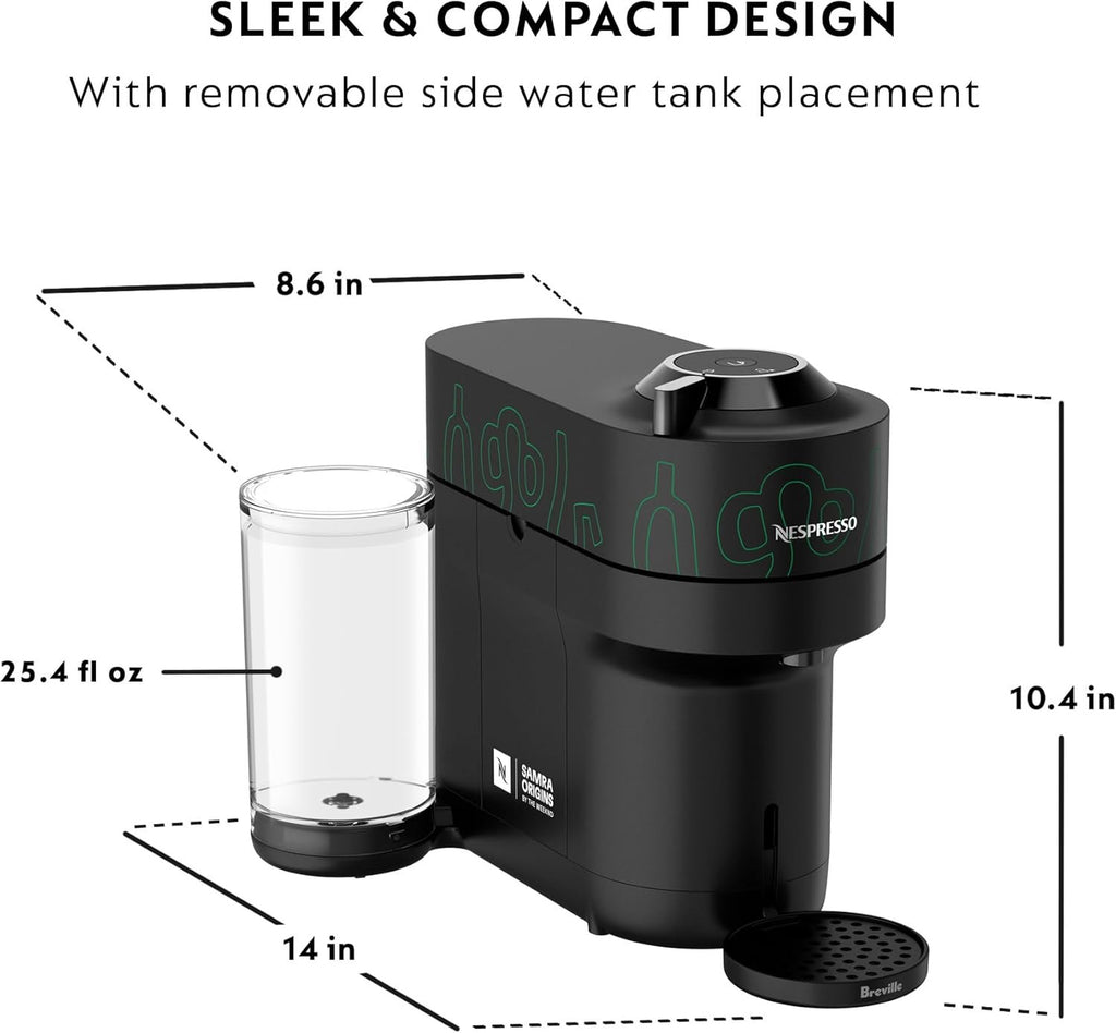 Nespresso Vertuo Pop+ Coffee & Espresso Maker by Breville | Samra Origins Edition (Metad Green)