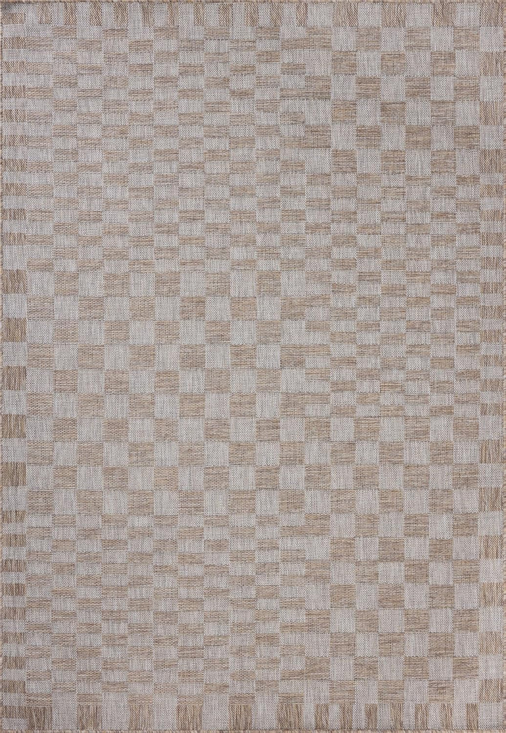 Loloi Amber Lewis Topanga TOP-03 Indoor/Outdoor Area Rug | Natural & Dove 6'7" x 9'4"