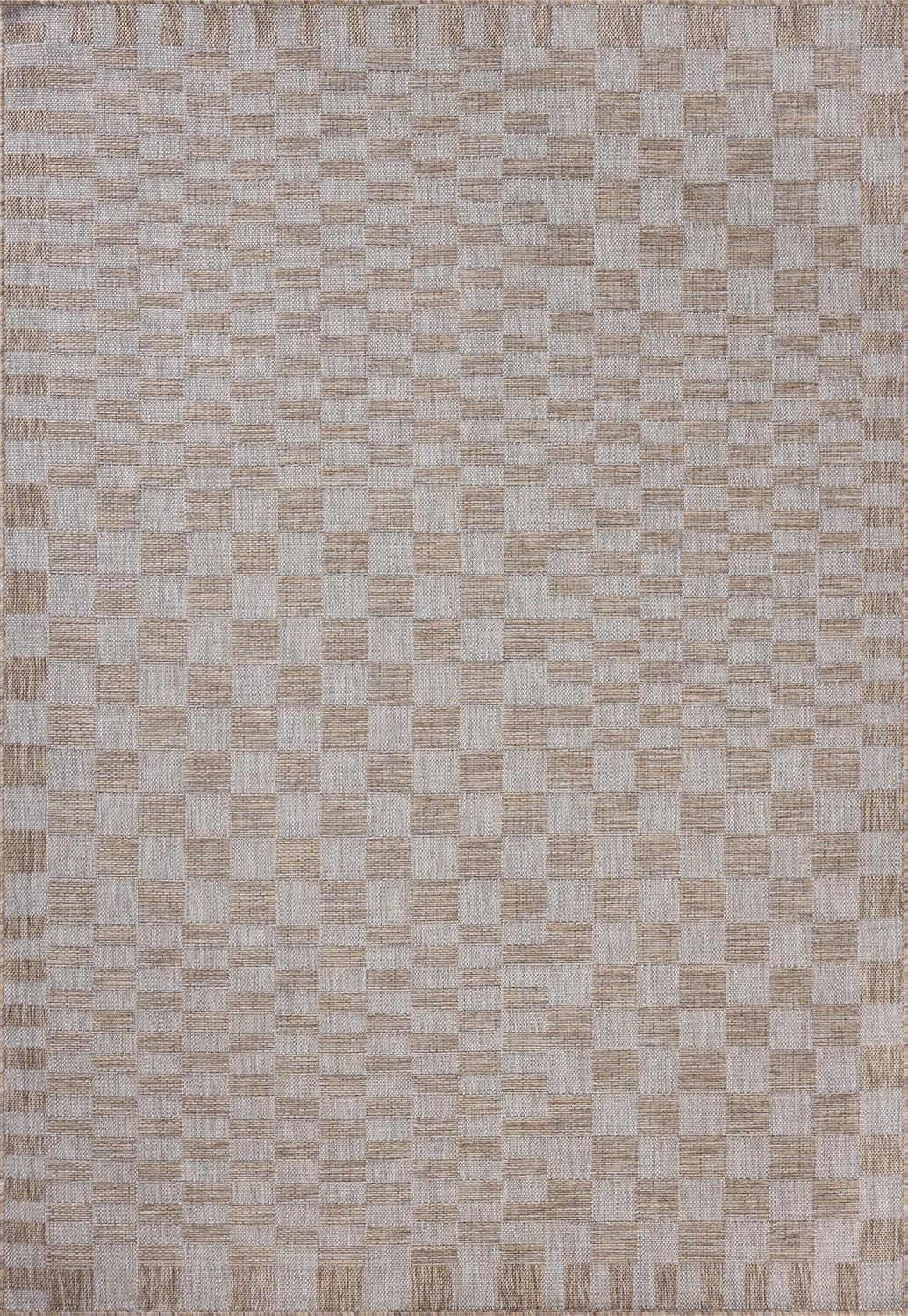 Loloi Amber Lewis Topanga TOP-03 Indoor/Outdoor Area Rug | Natural & Dove 6'7" x 9'4"