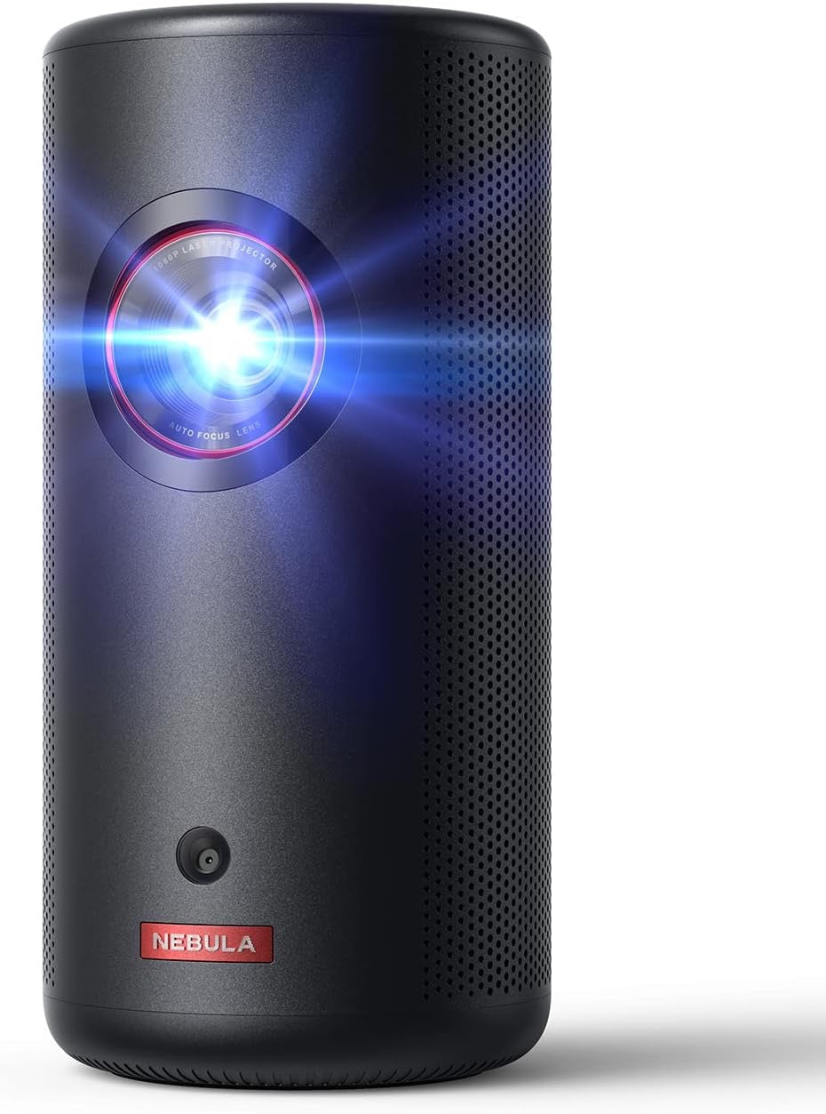 Anker Nebula Capsule 3 Laser Portable Projector | Smart Mini Projector with Google TV & Dolby Digital