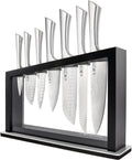 Cuisine::pro Damashiro Satori 8-Piece Knife Block Set | Japanese Steel Knives with Acacia Wood Block