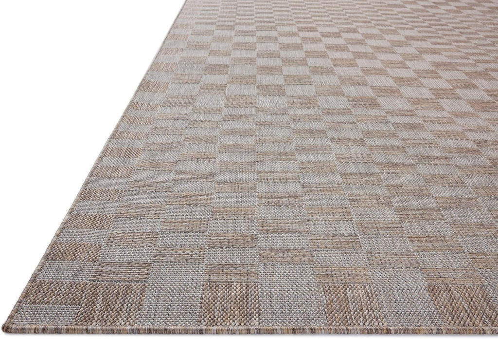 Loloi Amber Lewis Topanga TOP-03 Indoor/Outdoor Area Rug | Natural & Dove 6'7" x 9'4"