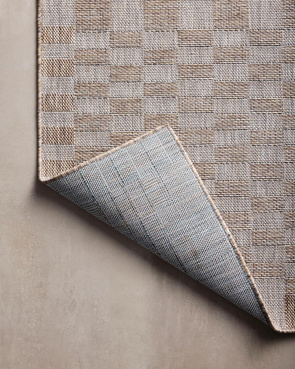 Loloi Amber Lewis Topanga TOP-03 Indoor/Outdoor Area Rug | Natural & Dove 6'7" x 9'4"