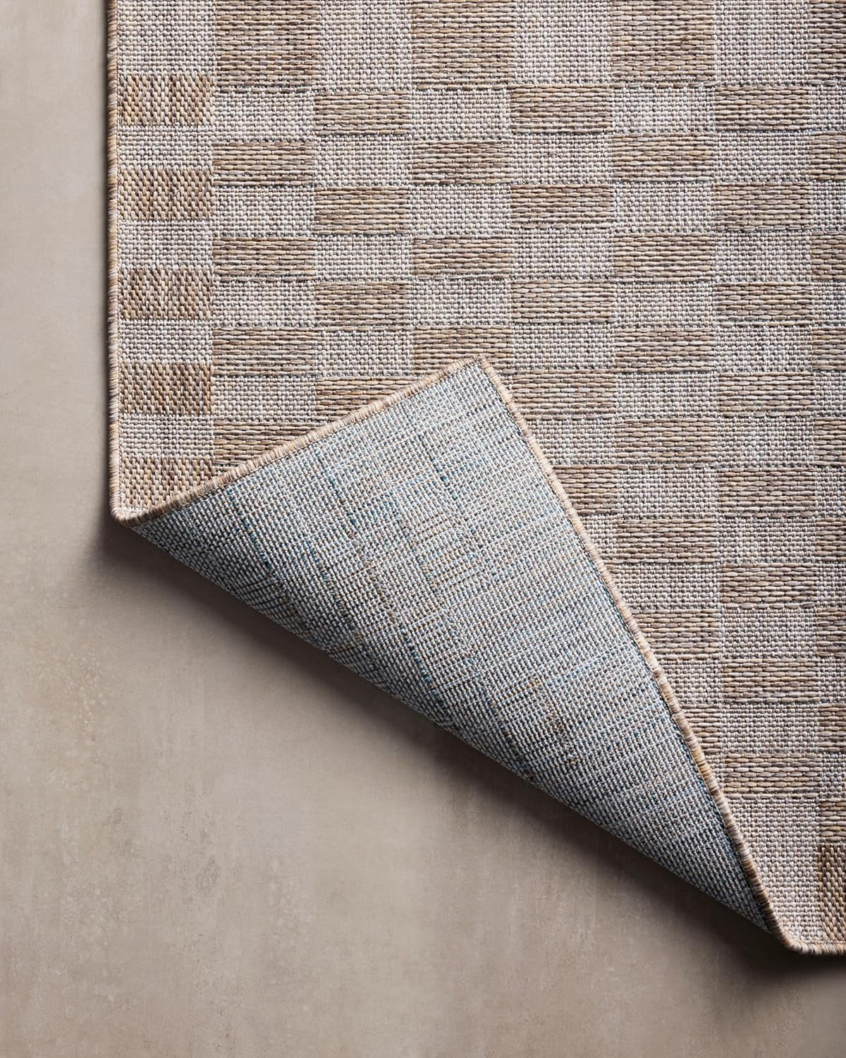 Loloi Amber Lewis Topanga TOP-03 Indoor/Outdoor Area Rug | Natural & Dove 6'7" x 9'4"