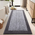 Non-Slip Washable Bathroom Runner Rug | Grey 2' x 4' Quick-Dry Bath Mat