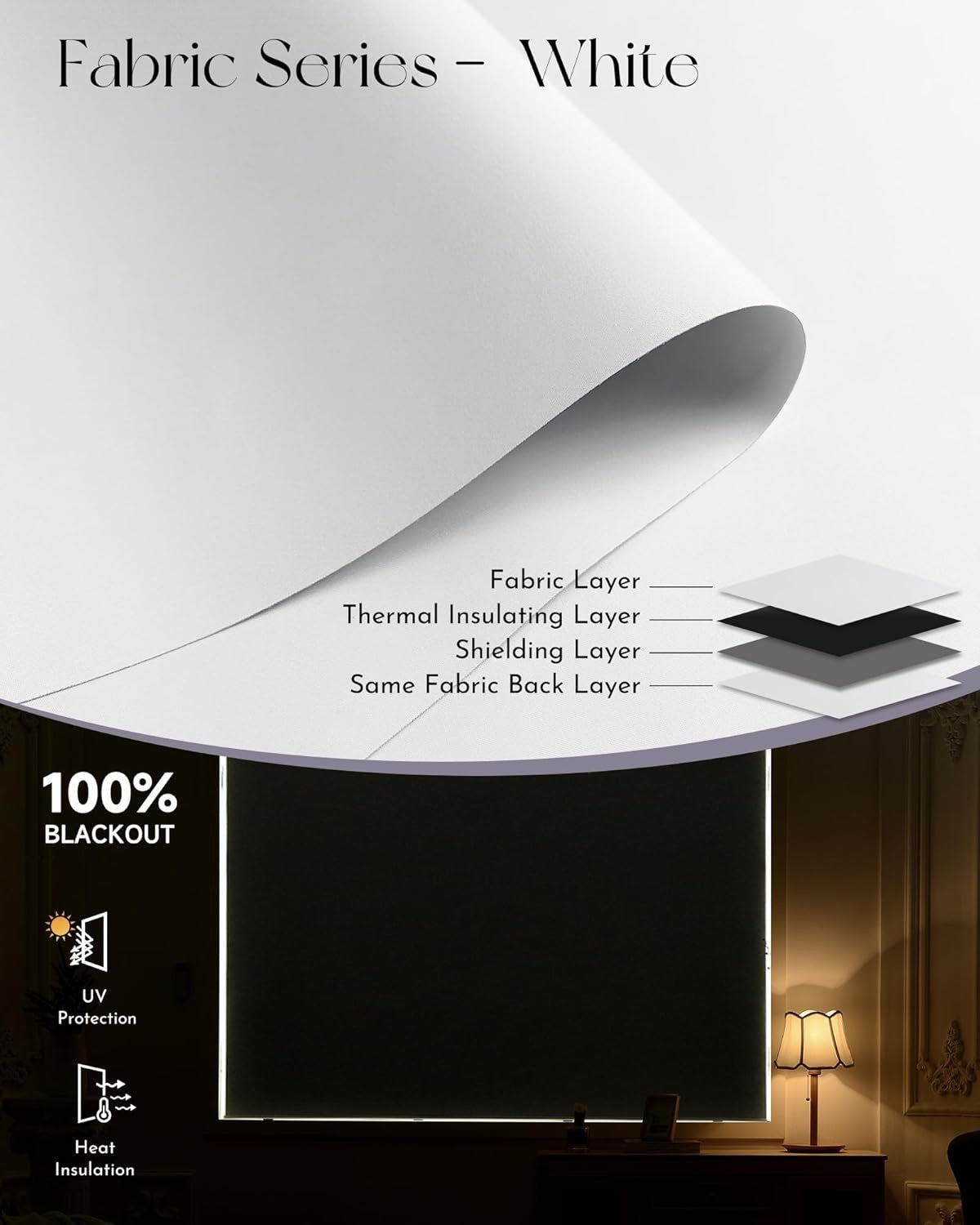 Graywind Motorized Blackout Roller Shades – Smart Window Blinds with Alexa & Google Compatibility