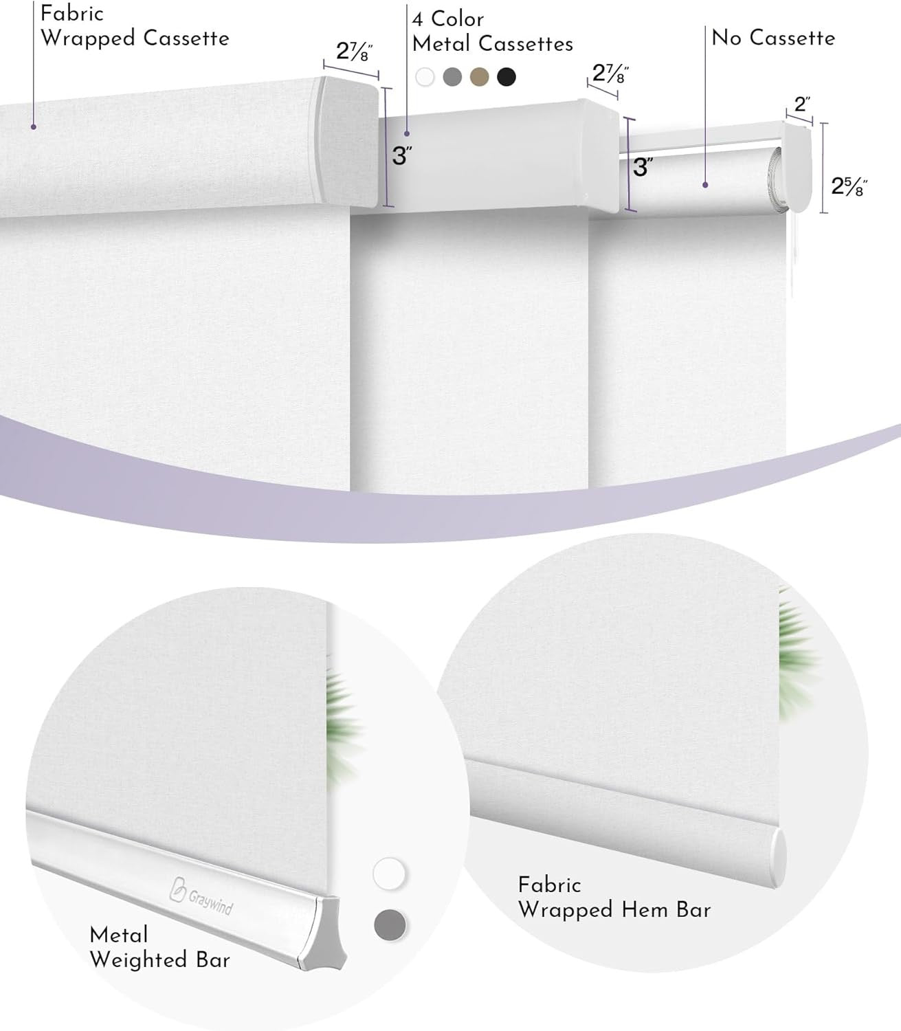 Graywind Motorized Blackout Roller Shades – Smart Window Blinds with Alexa & Google Compatibility