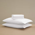 H by Frette Percale Classic Queen Sheet Set | Luxury All-White Hotel Bedding