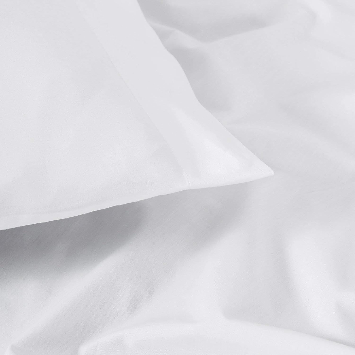 H by Frette Percale Classic Queen Sheet Set | Luxury All-White Hotel Bedding