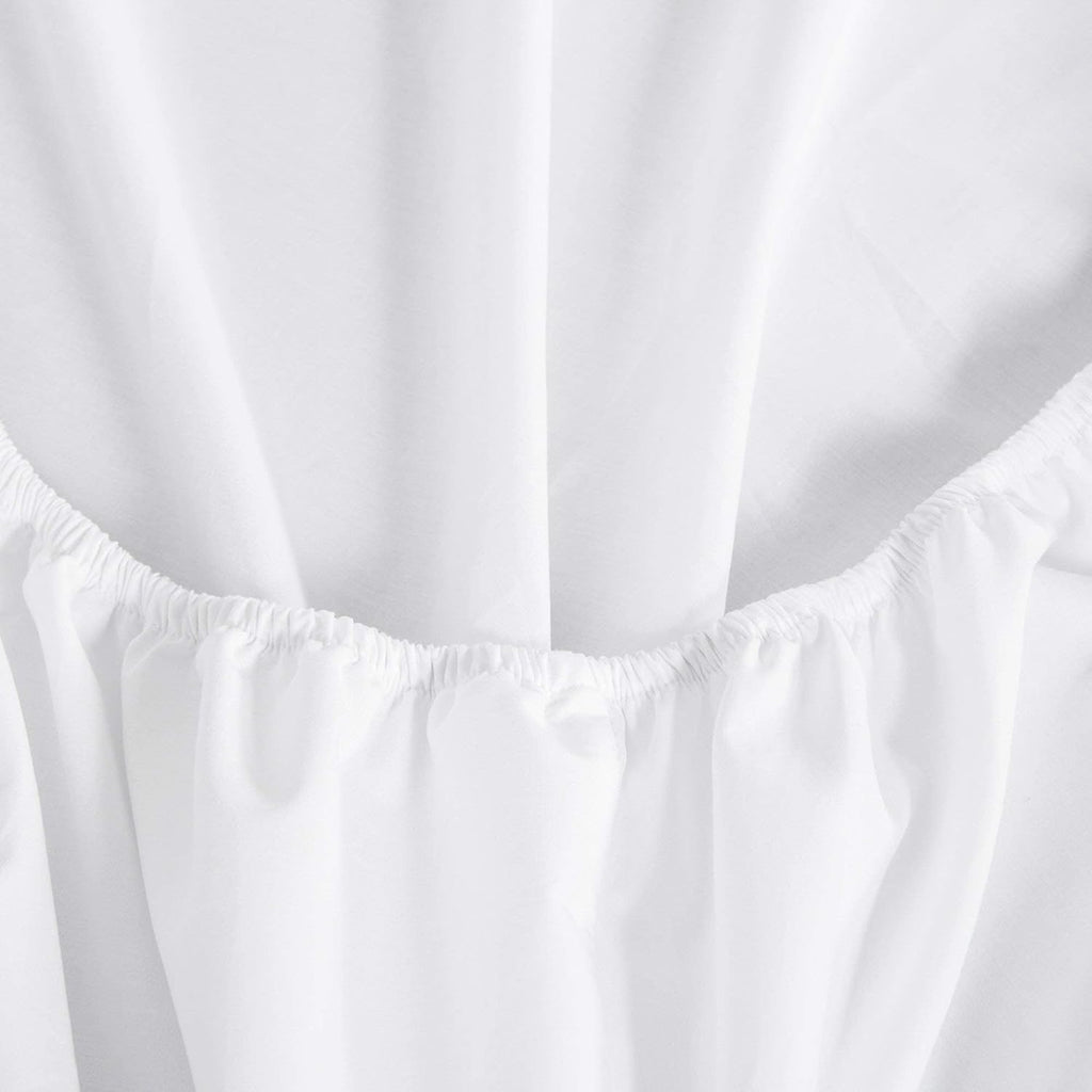 H by Frette Percale Classic Queen Sheet Set | Luxury All-White Hotel Bedding