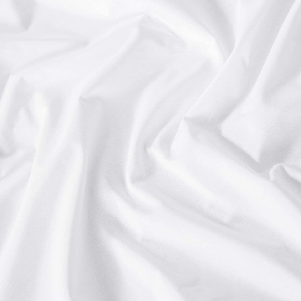 H by Frette Percale Classic Queen Sheet Set | Luxury All-White Hotel Bedding