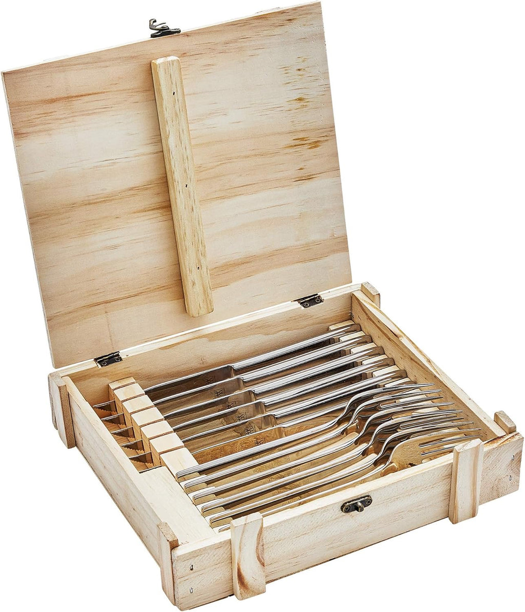 ZWILLING Steak Dinner 12-Piece Set | Stainless Steel Steak Knives & Forks with Presentation Box (Premium Steak Cutlery Gift Set)
