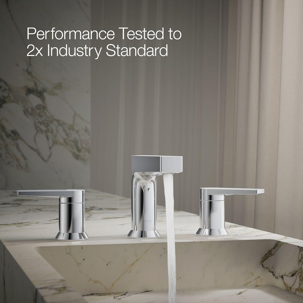 Kohler Taut® 8" Widespread Bathroom Faucet | Polished Chrome 1.2 GPM