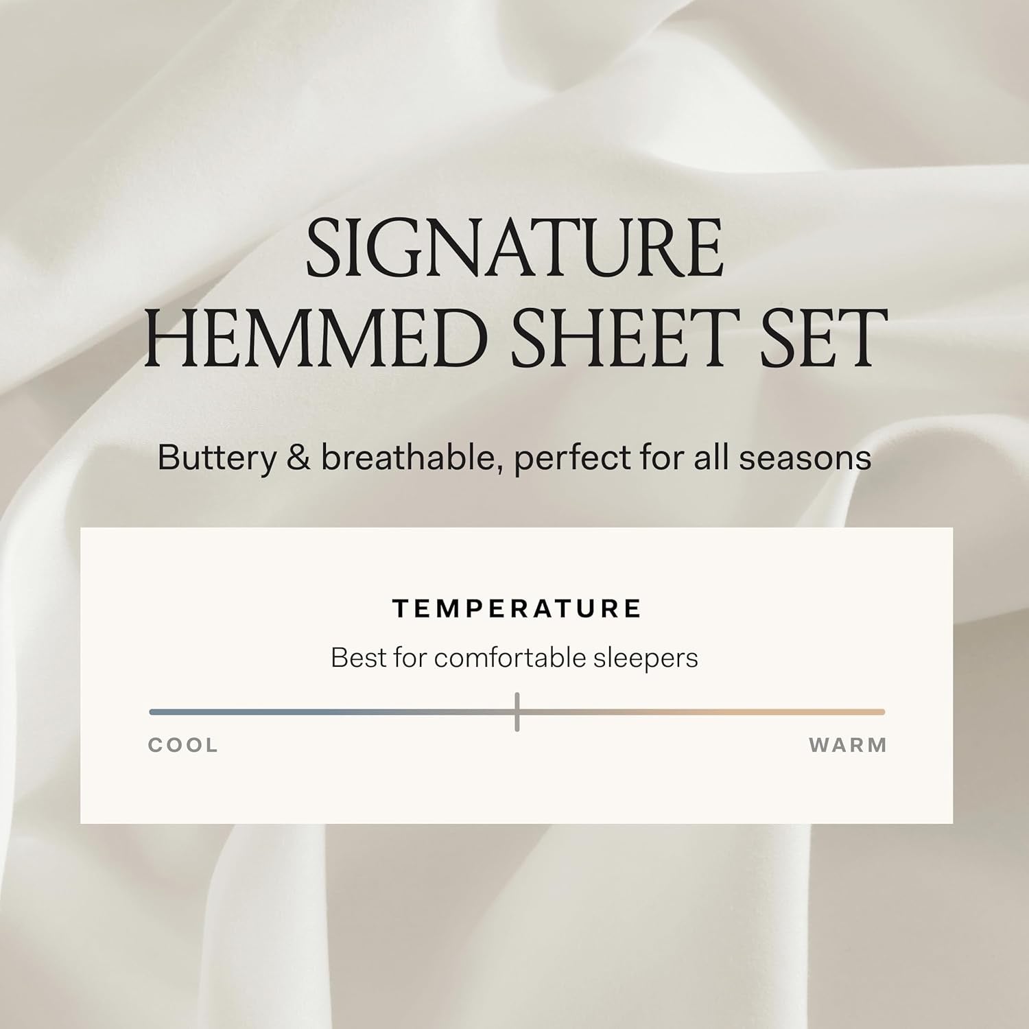 BOLL & BRANCH Signature Hemmed Sheet Set (King) | Organic Cotton Luxury Bedding (White)