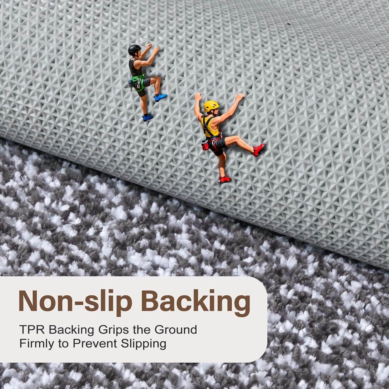 Non-Slip Washable Bathroom Runner Rug | Grey 2' x 4' Quick-Dry Bath Mat