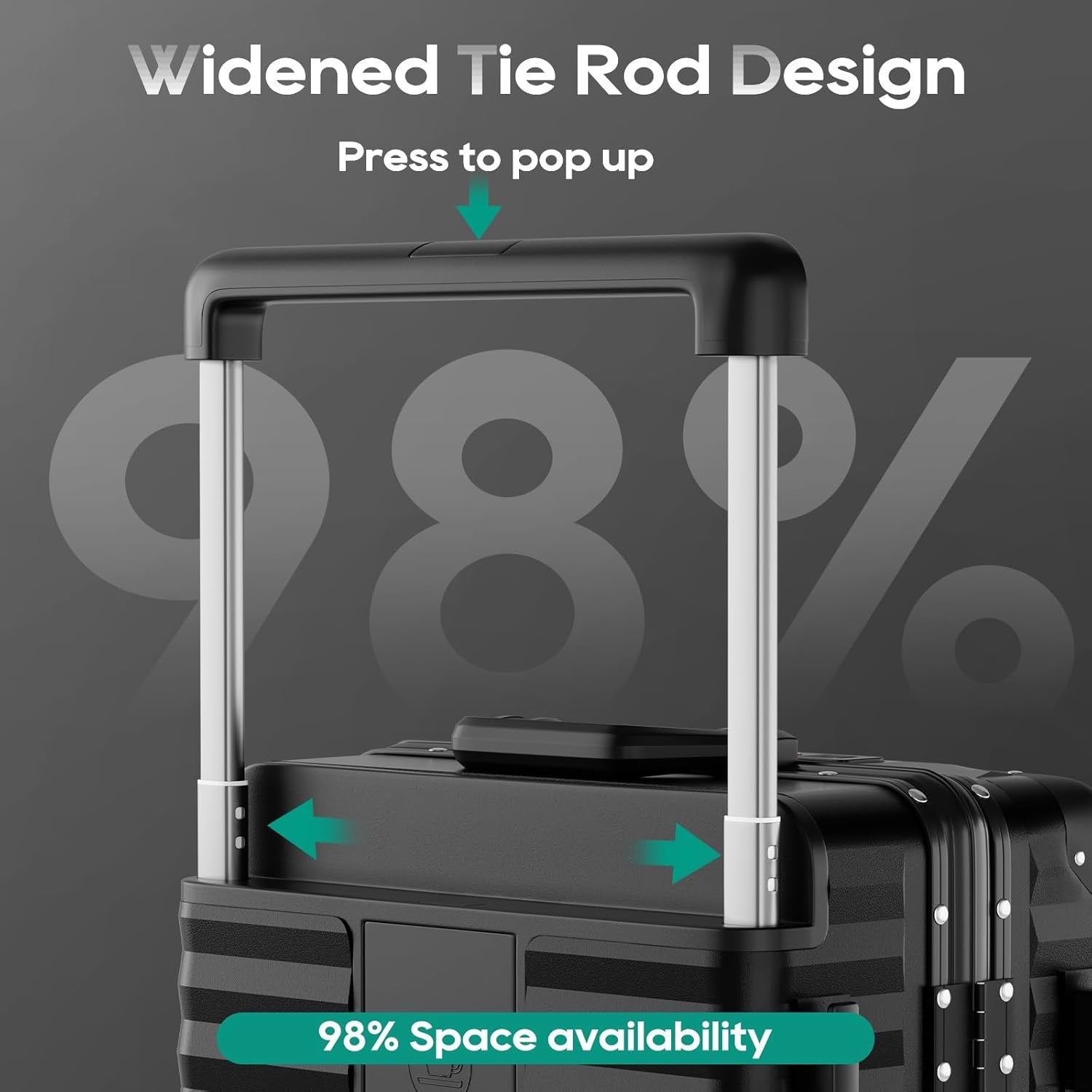 Joyway 20 Inch Carry On Luggage Aluminum Frame | Front Pocket Hardshell Suitcase with USB Port Cup Holder TSA Lock