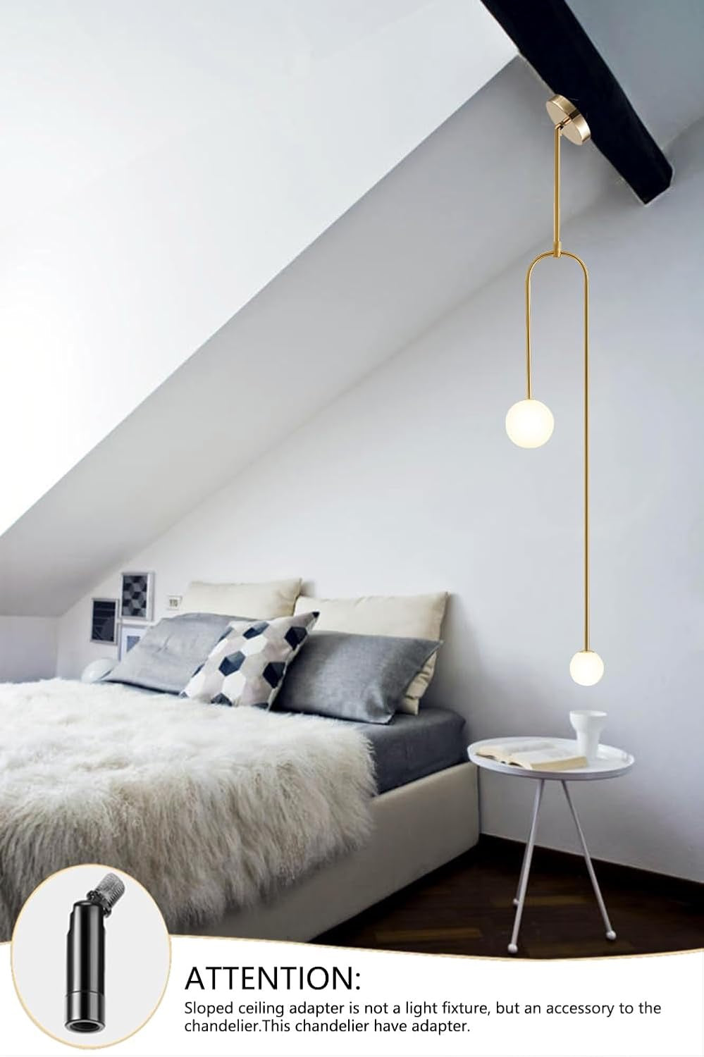 Linear Gold Globe Chandelier – Frosted Glass Pendant Light for Kitchen Island & Dining Room