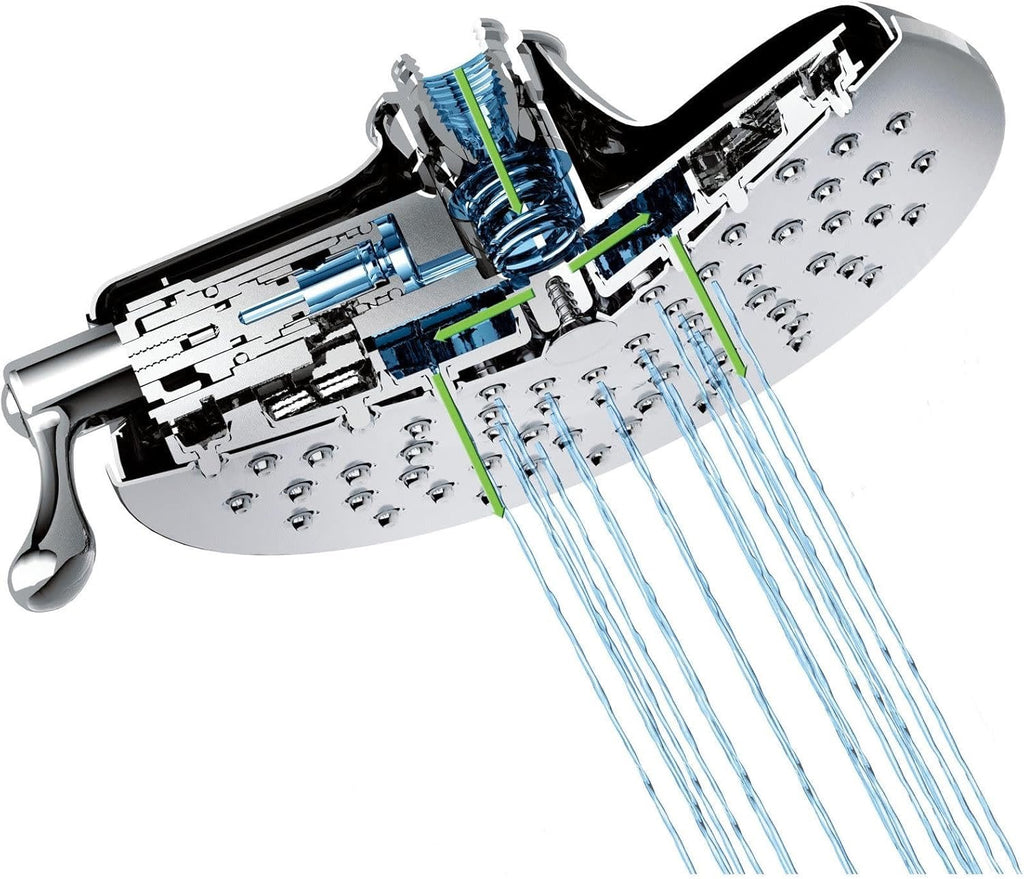 Moen Velocity 8” Rain Shower Head S6320 | Chrome Two-Function Showerhead with Immersion Technology