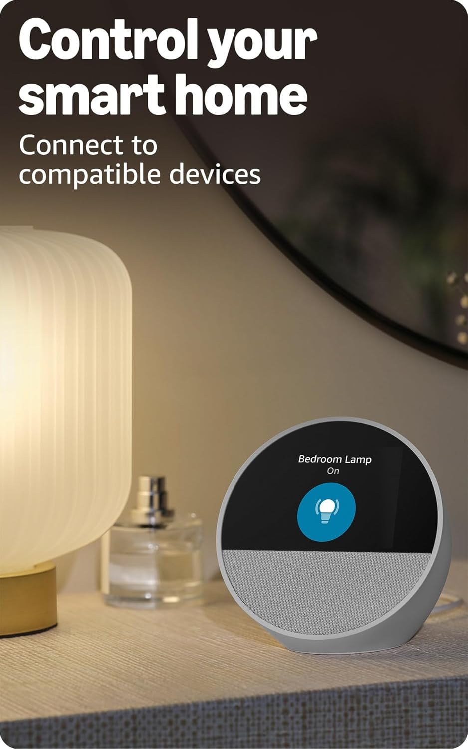 Amazon Echo Spot Smart Alarm Clock | Alexa-Enabled Smart Display (Black)