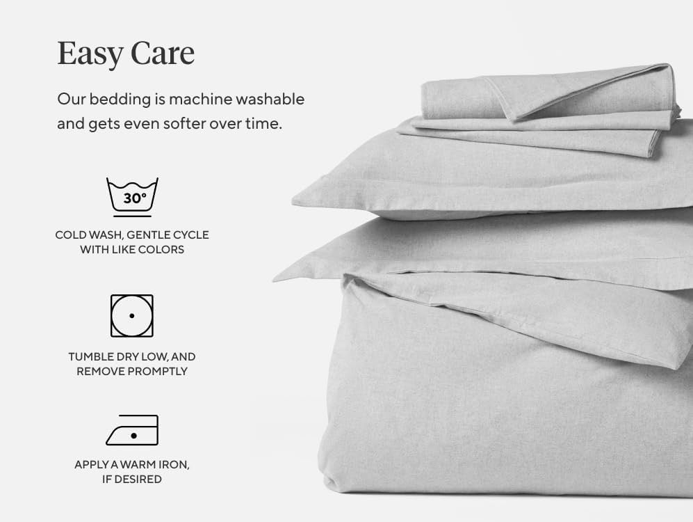 Coyuchi Classic Organic Sateen King Sheet Set | Undyed 100% Organic Cotton Luxury Bedding