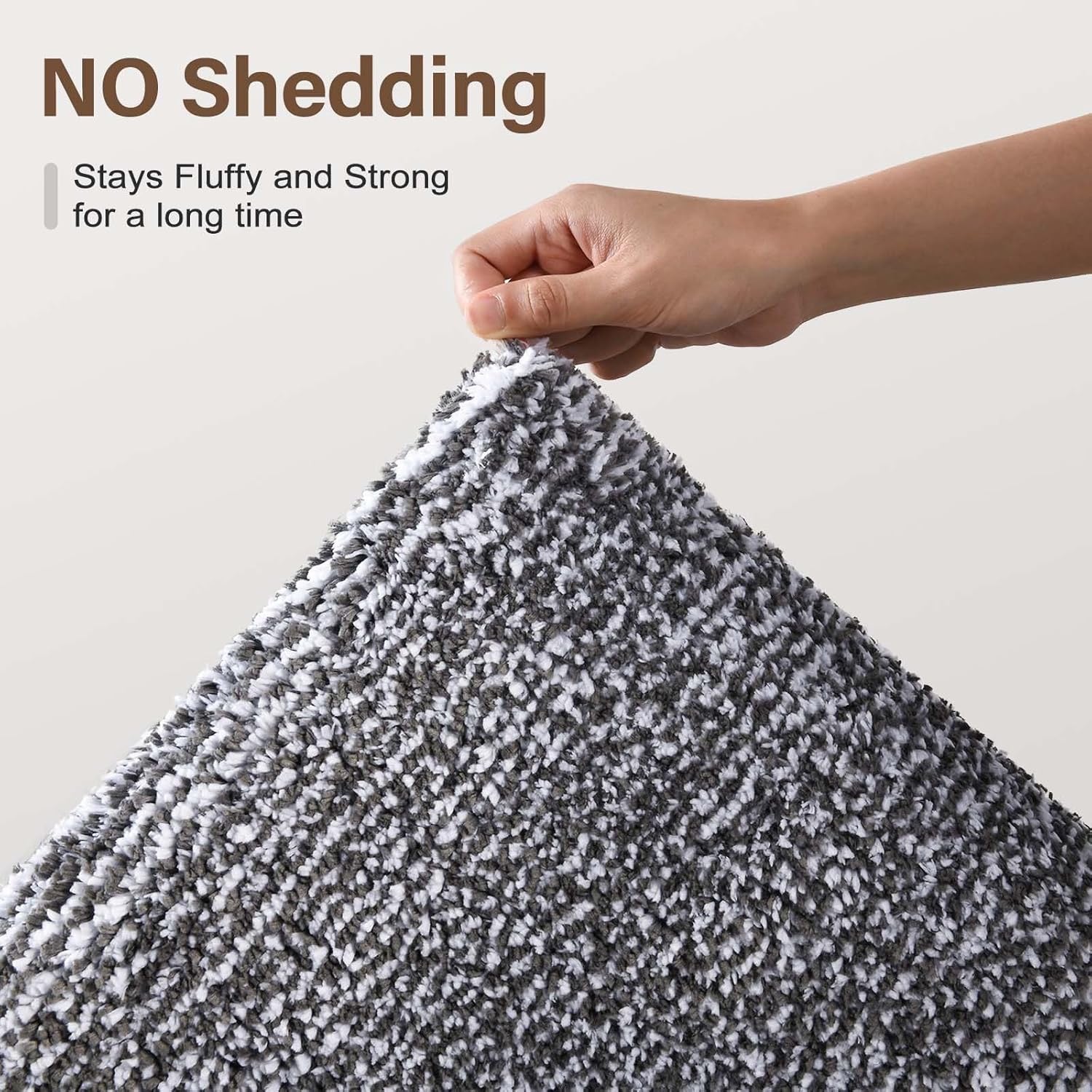 Non-Slip Washable Bathroom Runner Rug | Grey 2' x 4' Quick-Dry Bath Mat