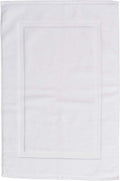 Utopia Towels Cotton Banded Bath Mat Set (2-Pack) | Hotel-Style, 100% Cotton, White