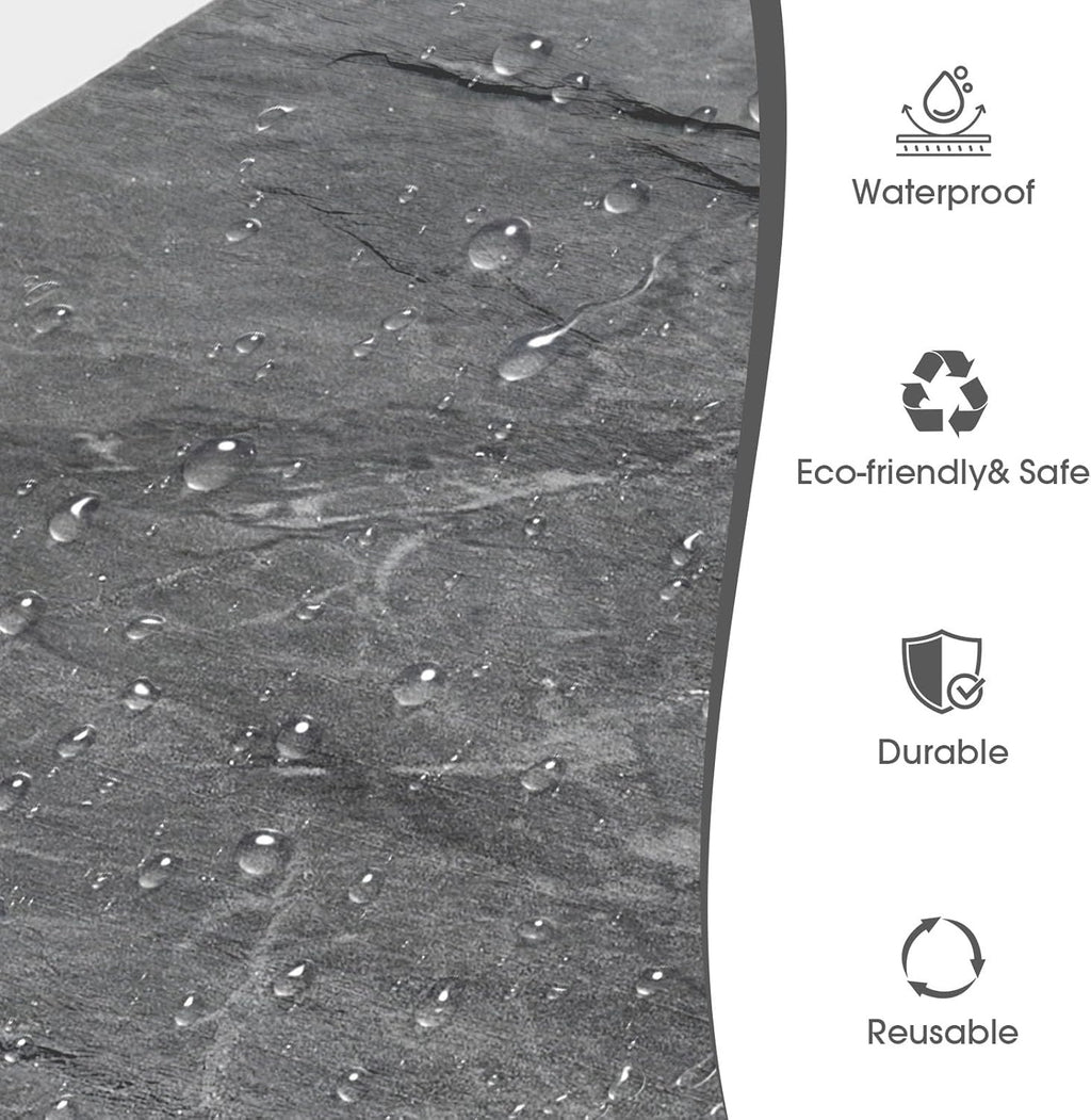 Natural Flexible Soft Stone Wall Panels 20-Pack | Black Textured Bendable Stone Siding for Interior & Exterior Use