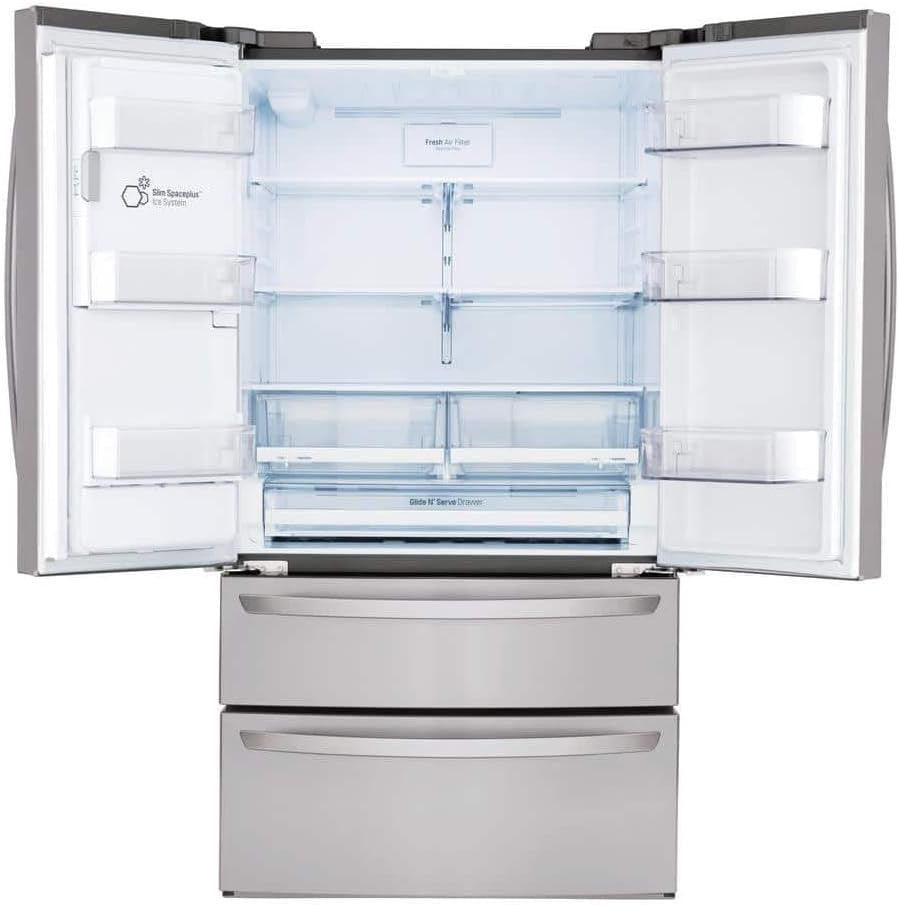 LG LMXS28626S 28 Cu. Ft. 4-Door French Door Refrigerator | Stainless Steel Luxury Appliance