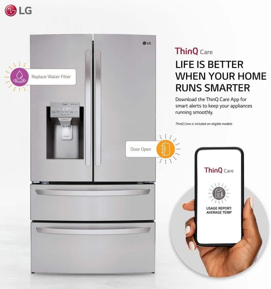 LG LMXS28626S 28 Cu. Ft. 4-Door French Door Refrigerator | Stainless Steel Luxury Appliance
