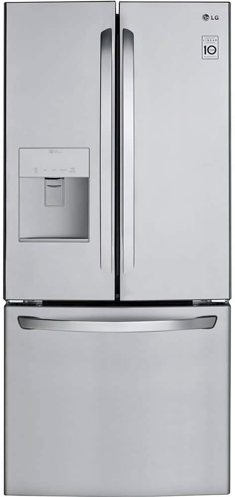 LG LFDS22520S French Door Refrigerator | Bottom Freezer with Water Dispenser (Stainless Steel)
