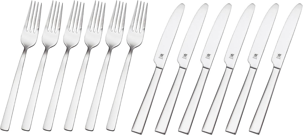 ZWILLING Steak Dinner 12-Piece Set | Stainless Steel Steak Knives & Forks with Presentation Box (Premium Steak Cutlery Gift Set)