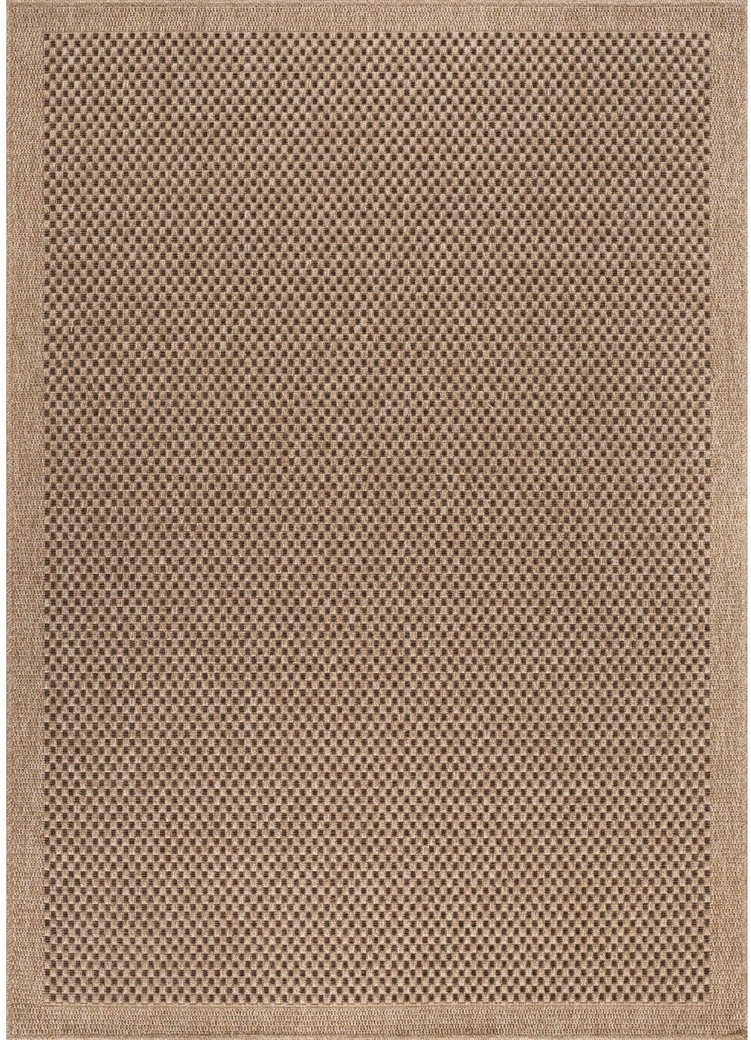 CAMILSON Easy Jute Area Rug 9x12 | Natural Fiber Boho Woven Indoor Outdoor Rug