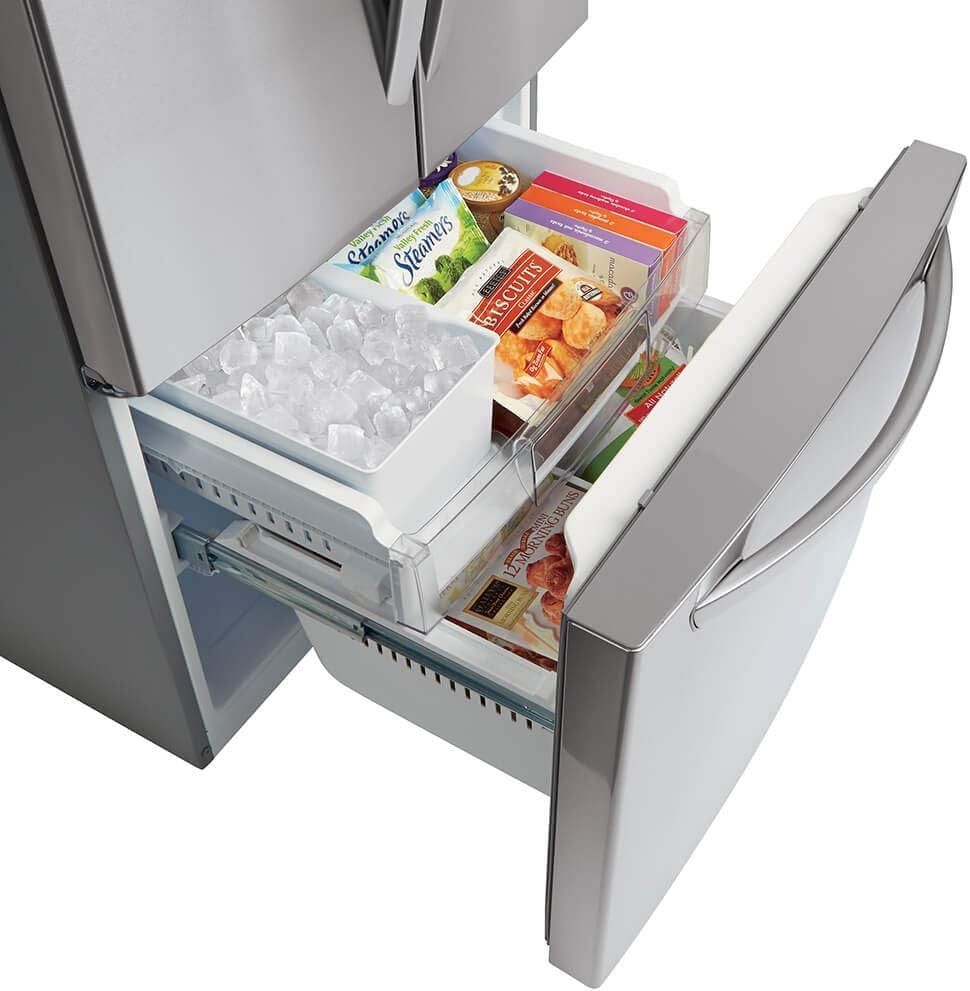 LG LFDS22520S French Door Refrigerator | Bottom Freezer with Water Dispenser (Stainless Steel)