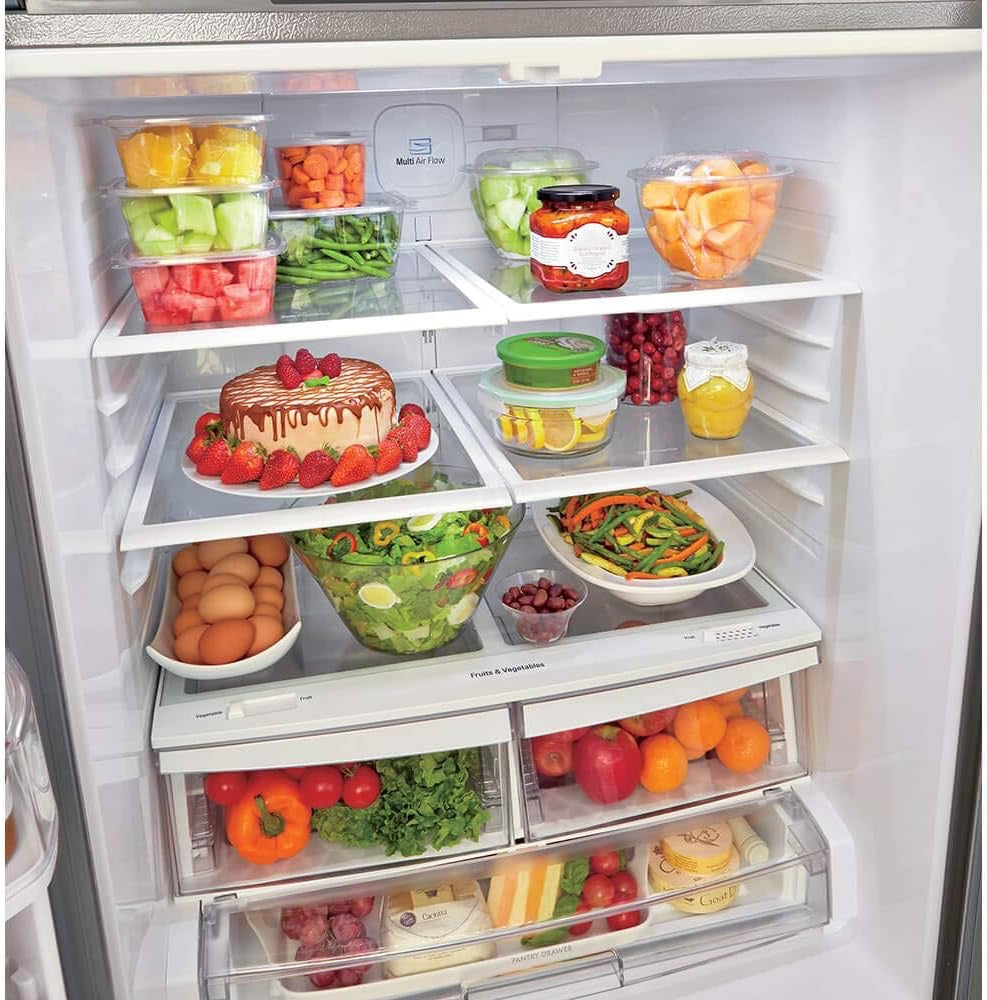 LG LFDS22520S French Door Refrigerator | Bottom Freezer with Water Dispenser (Stainless Steel)