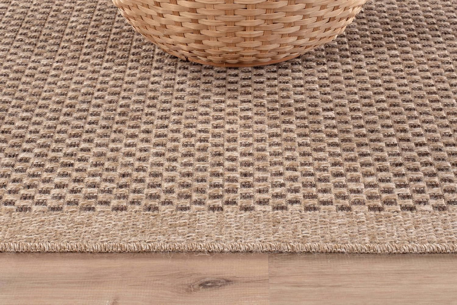 CAMILSON Easy Jute Area Rug 9x12 | Natural Fiber Boho Woven Indoor Outdoor Rug