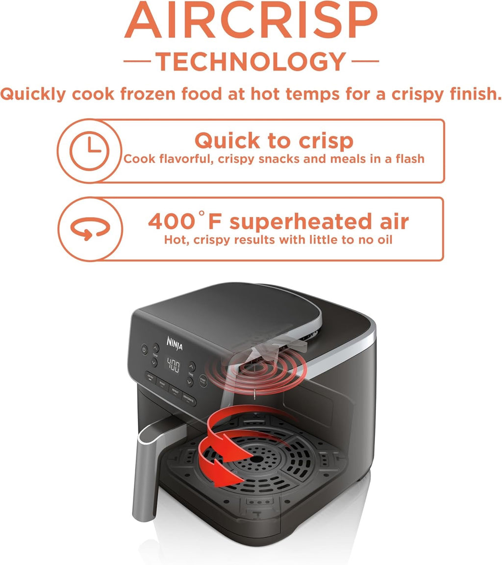 Ninja Air Fryer 5QT 4 in 1 AF141 Air Fry Roast Reheat Dehydrate 400F Nonstick Basket Easy Clean