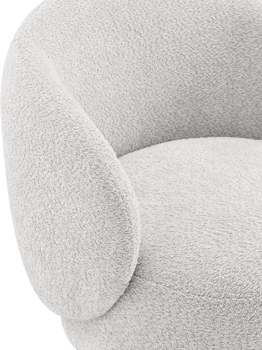Modern Swivel Barrel Accent Chair | Round Upholstered Performance Fabric Armchair