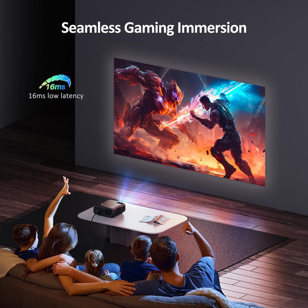 NexiGo PJ40 (Gen 3) Native 1080P Projector | WiFi & Bluetooth Home Theater with 20W Speakers