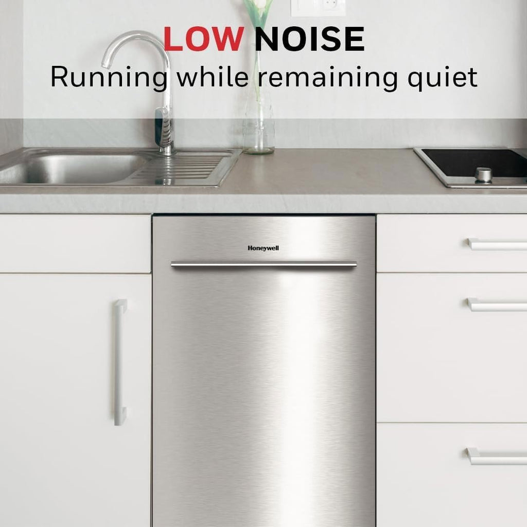 Honeywell 18″ Dishwasher | Compact Stainless Steel Dishwasher with 8 Place Settings
