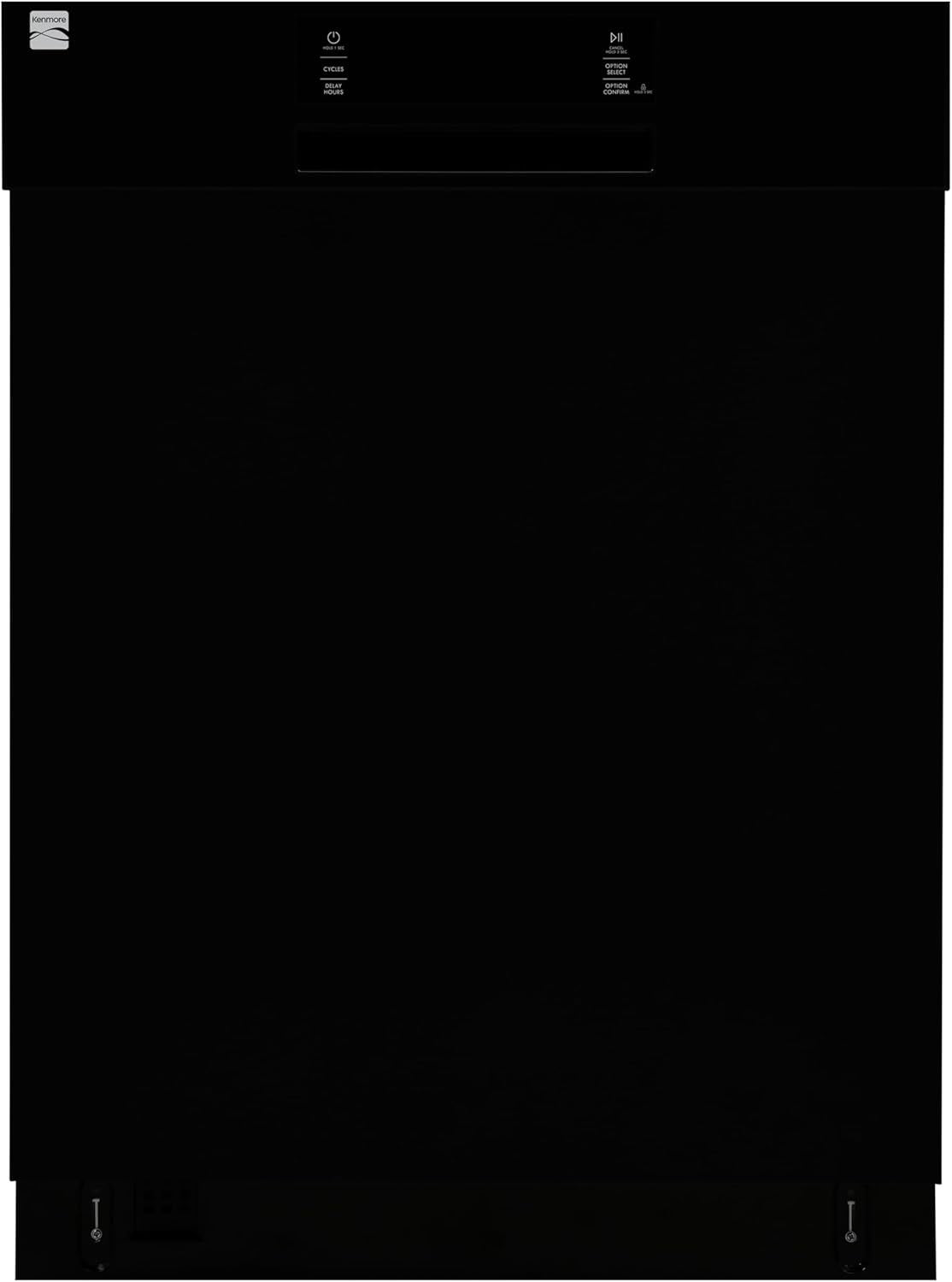 Kenmore 24″ Built-In Dishwasher | UltraWash & SmartWash with Sanitize Rinse (Black)