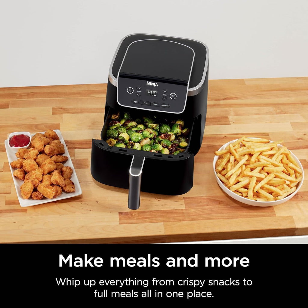 Ninja Air Fryer 5QT 4 in 1 AF141 Air Fry Roast Reheat Dehydrate 400F Nonstick Basket Easy Clean