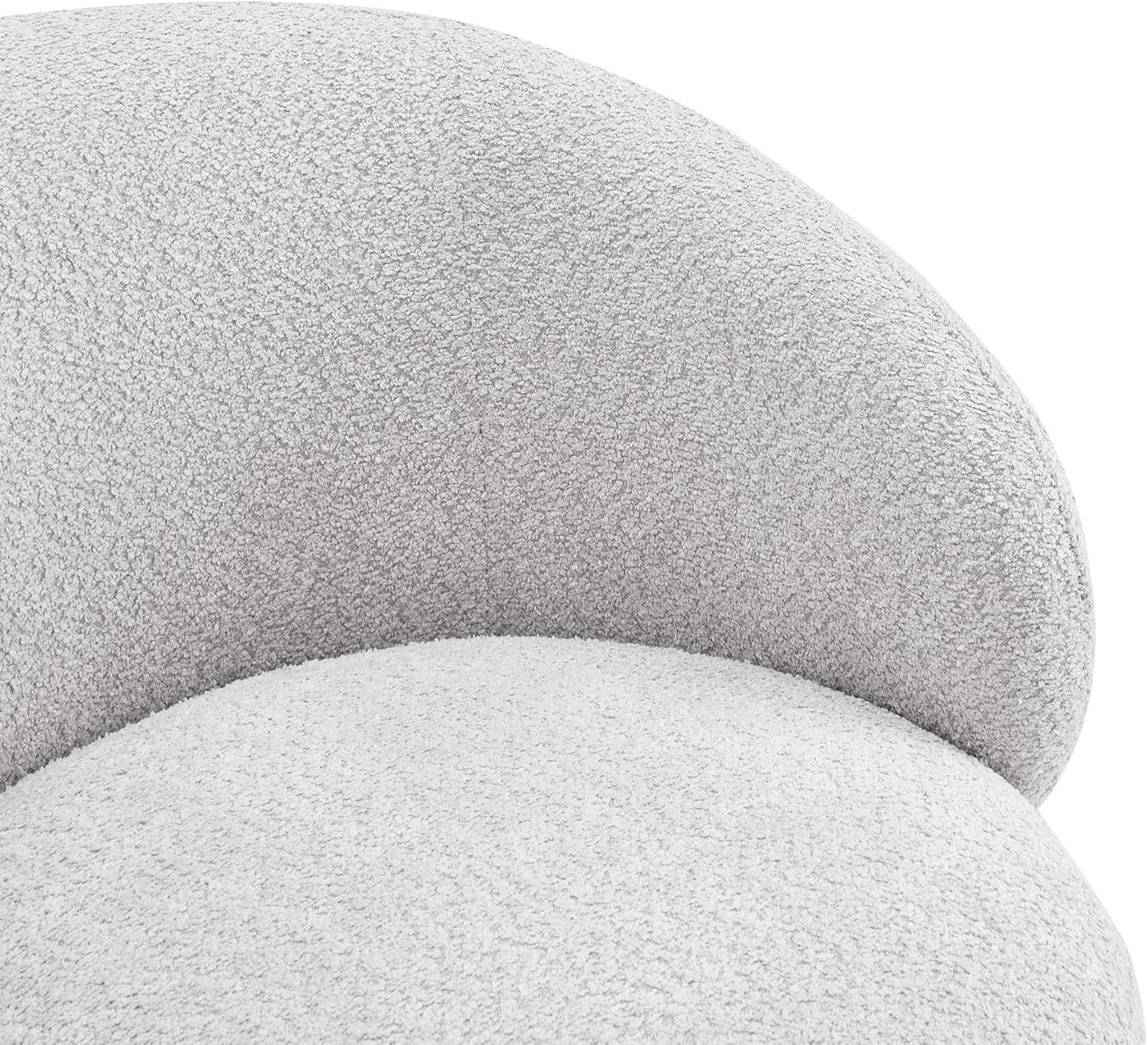 Modern Swivel Barrel Accent Chair | Round Upholstered Performance Fabric Armchair