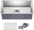 KRAUS Standart Pro 30″ Undermount Kitchen Sink | Single Bowl 16-Gauge Stainless Steel